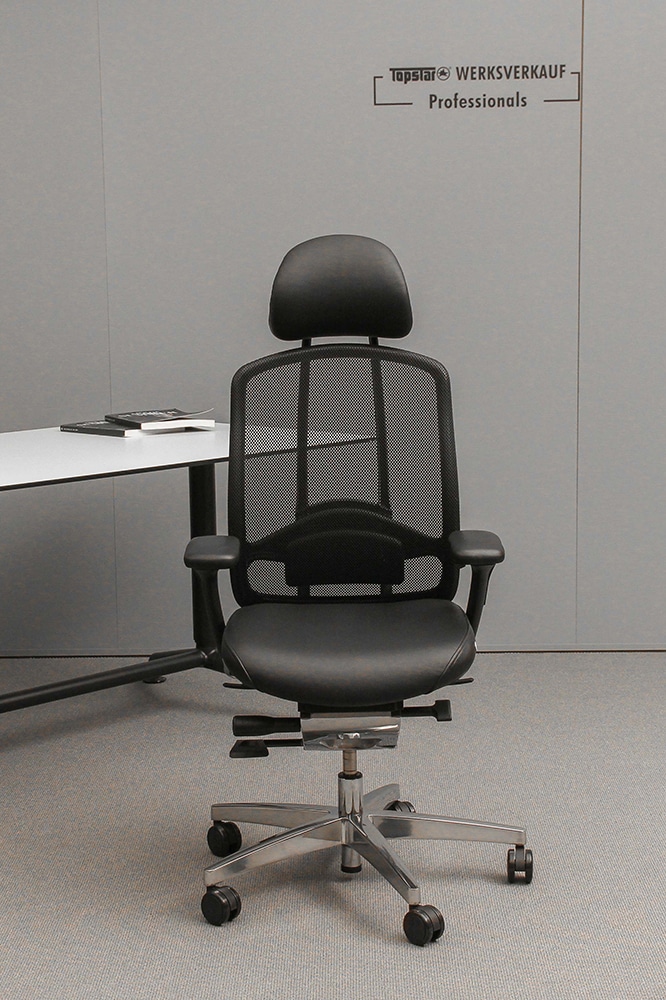 Wagner Alu Medic 10 Lim. Somo mit Armlehnen poliert/Echtleder schwarz