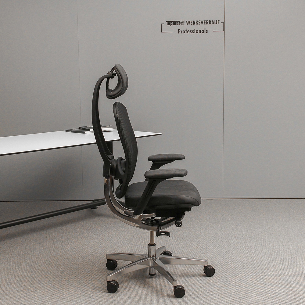 Wagner Alu Medic 10 Lim. Somo mit Armlehnen poliert/Echtleder schwarz Vintage Wagner Alu Medic 10 Lim. Somo mit Armlehnen poliert/Echtleder schwarz Vintage