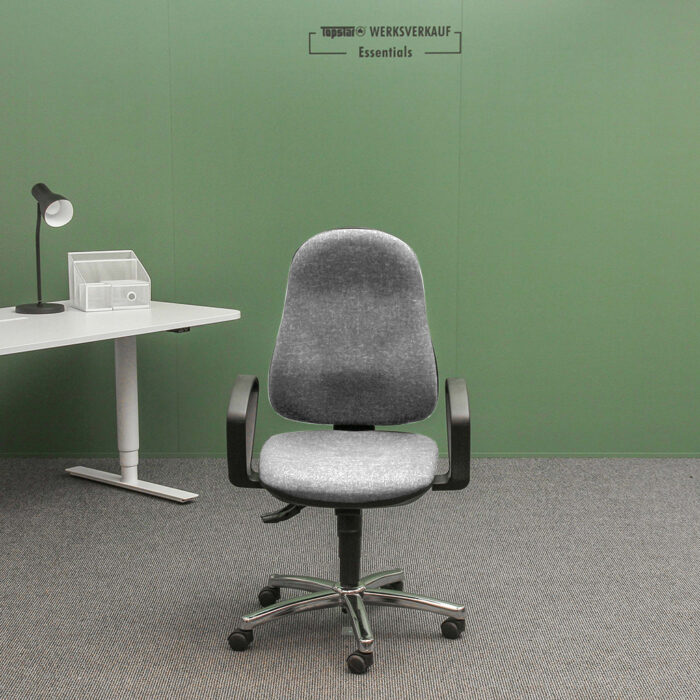 Topstar Point 60, Bürostuhl, Schreibtischstuhl, Stoff, anthrazit | Made in Germany | Ergonomisch | Drehstuhl, Schreibtischstuhl | höhenverstellbar | Geprüfte Sicherheit nach GS-Intertek